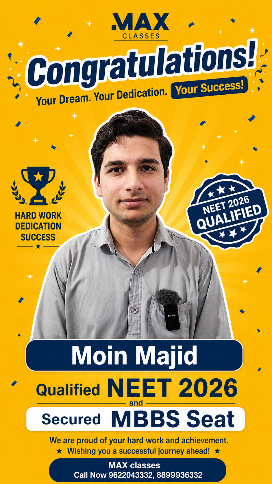 Moin Majid β MBBS SKIMS Srinagar, NEET 2026