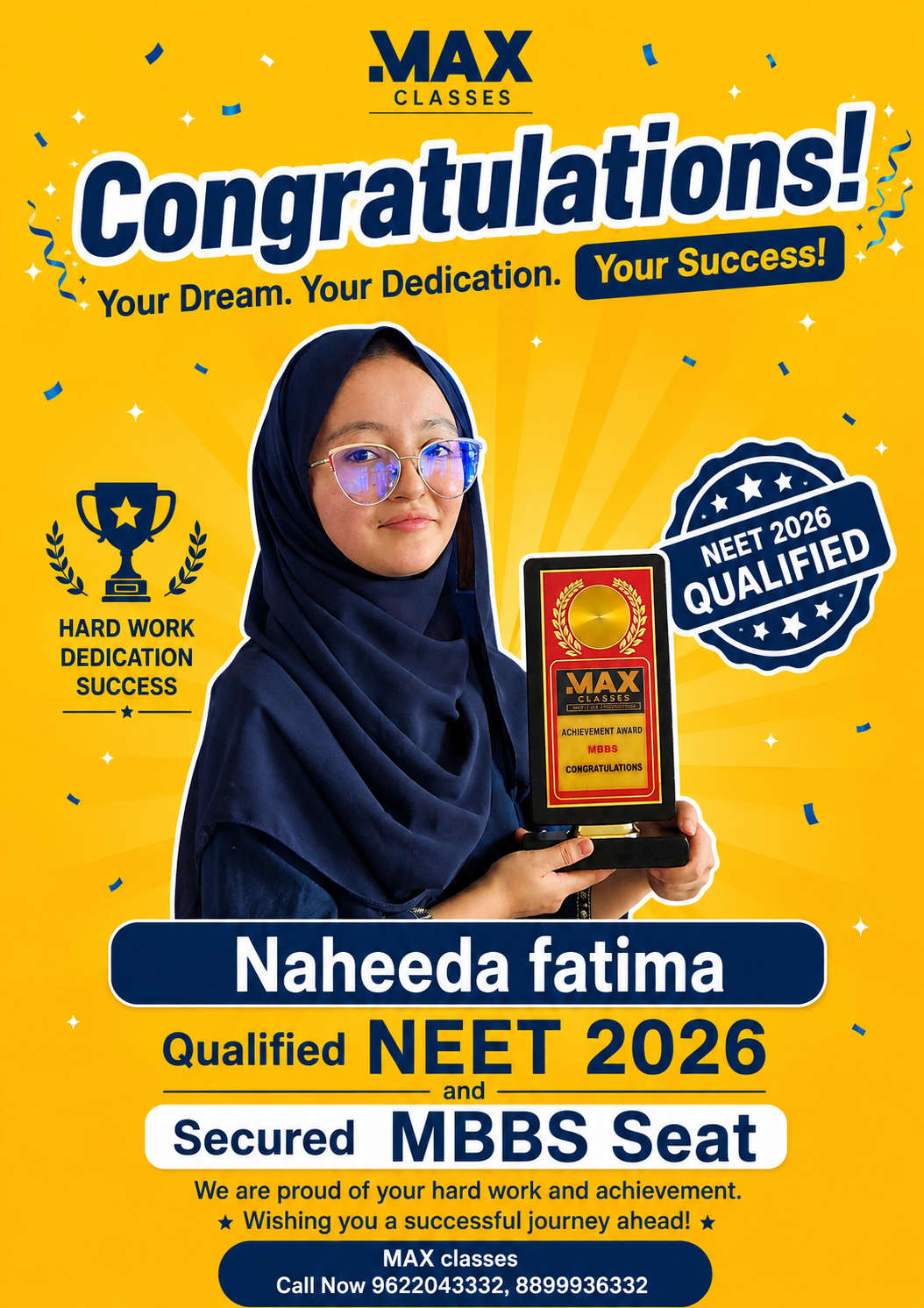 Naheeda Fatima β MBBS GMC Doda, NEET 2026, 1st attempt
