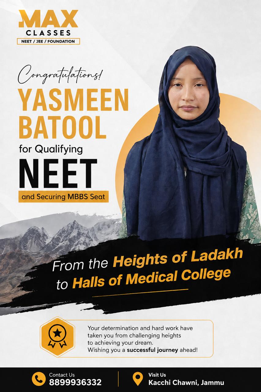 Yasmeen Batool β MBBS GMC Baramulla, NEET 2026, from Ladakh